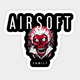 Airsoft Family - Crazy Skull Sticker